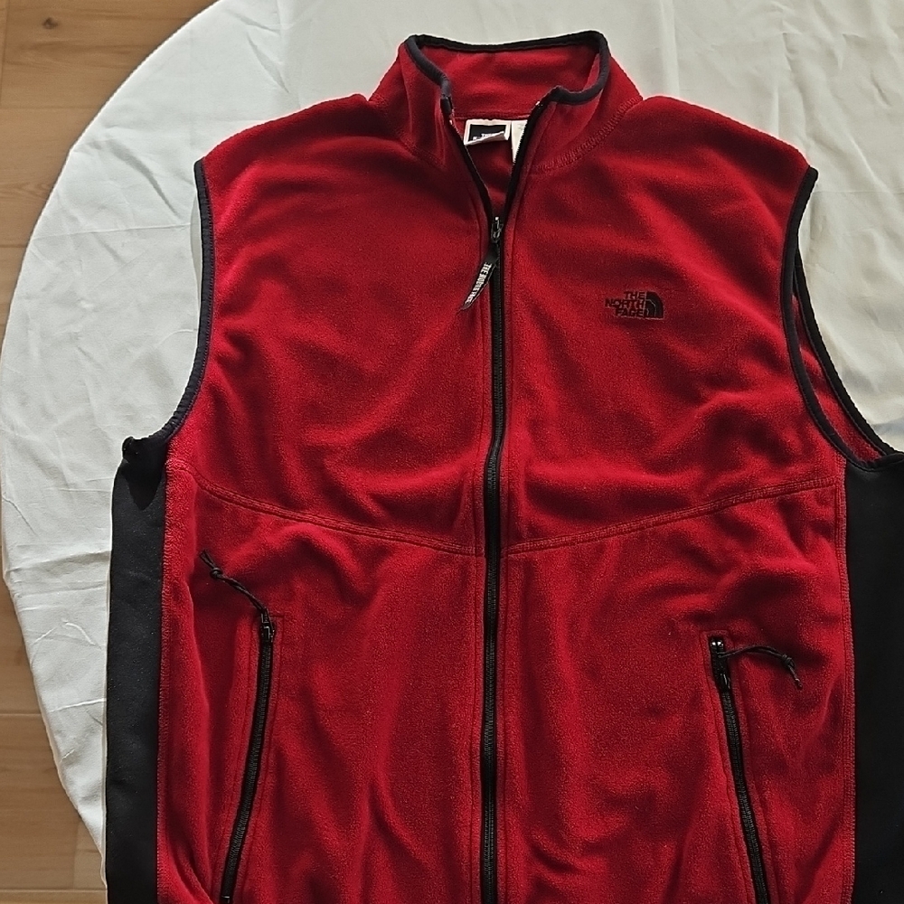 North Face Red Fleece Vest